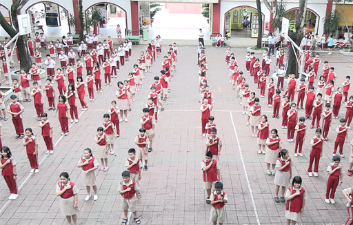 Đồng diễn thể dục giữa giờ của học sinh khối Tiểu học, năm học 2025-2026