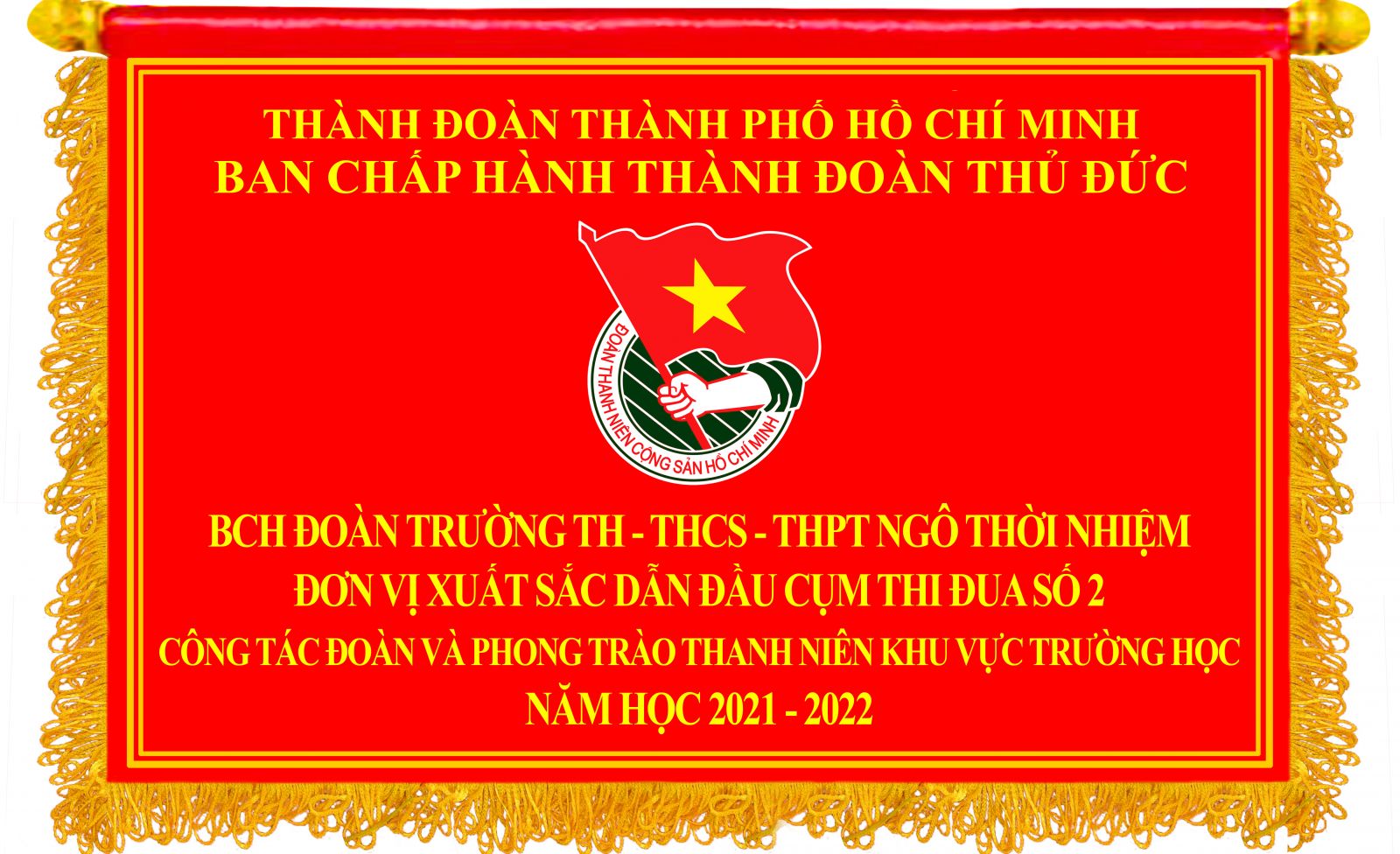 Đơn vị xuất sắc dẫn đầu cụm thi đua số 2 Công tác Đoàn và phong trào thanh niên khu vực trường học Năm học 2021-2022