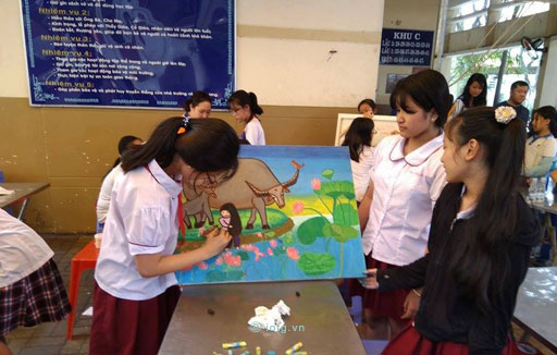 Phát huy tư duy sáng tạo của trẻ hội thi nét vẽ xanh 2018