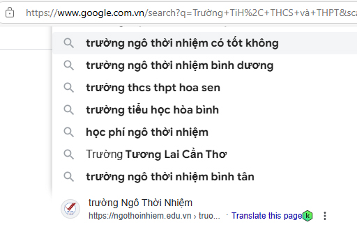 Top 5 tìm kiếm Trường Tư Thục Hàng Đầu TP.HCM có tên Trường TiH, THCS và THPT