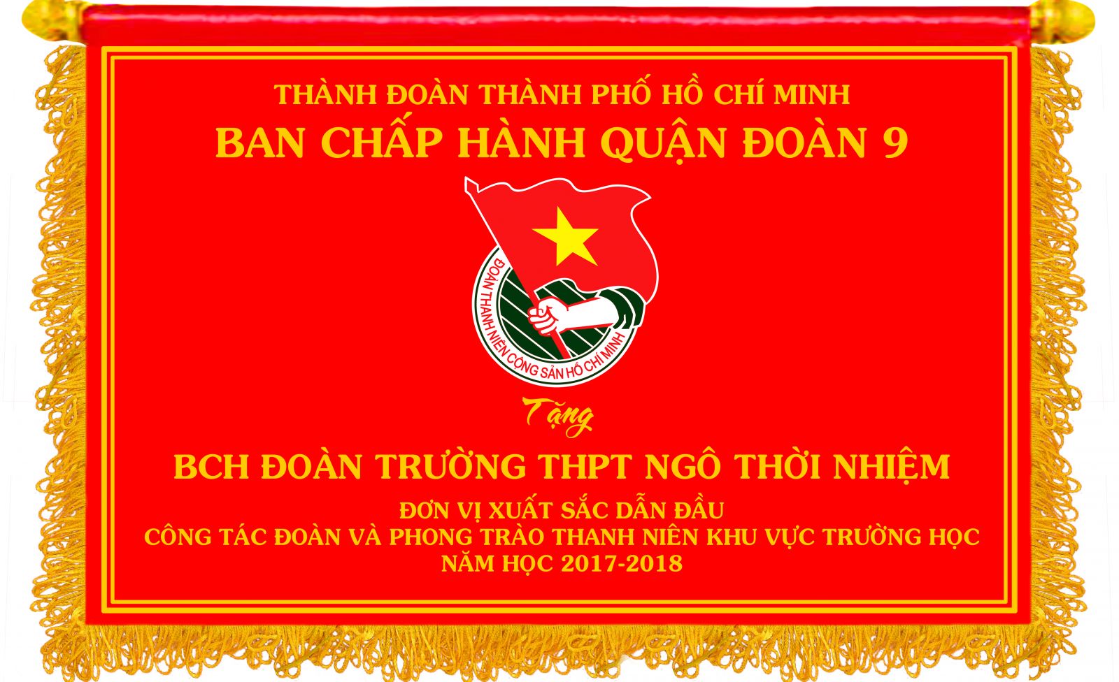 Đơn vị xuất sắc dẫn đầu Công tác Đoàn và phong trào thanh niên khu vực trường học Năm học 2017-2018