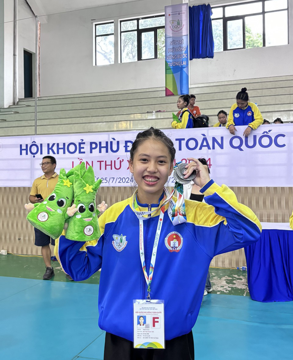 Em Hồ Thị Ngọc Nhi đạt thành tích cao trong Hội khỏe phù đổng toàn quốc lần thứ X năm 2024
