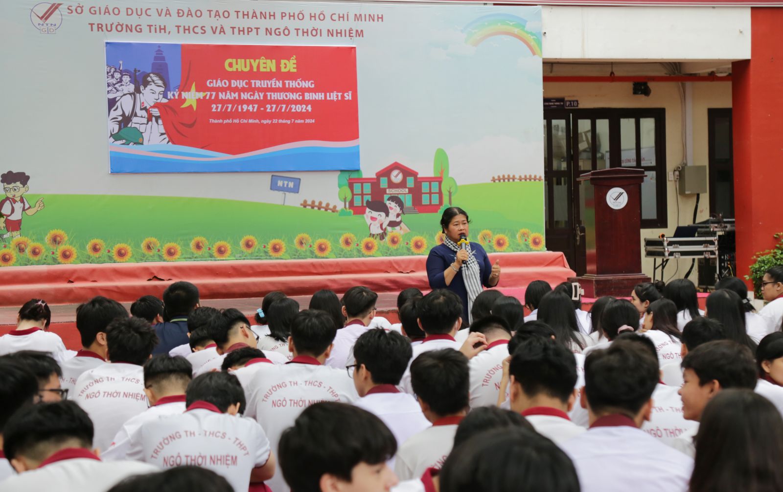 Chuyên đề giáo dục truyền thống kỷ niệm 77 năm Ngày Thương binh - Liệt sĩ (27/7/1947 - 27/7/2024)