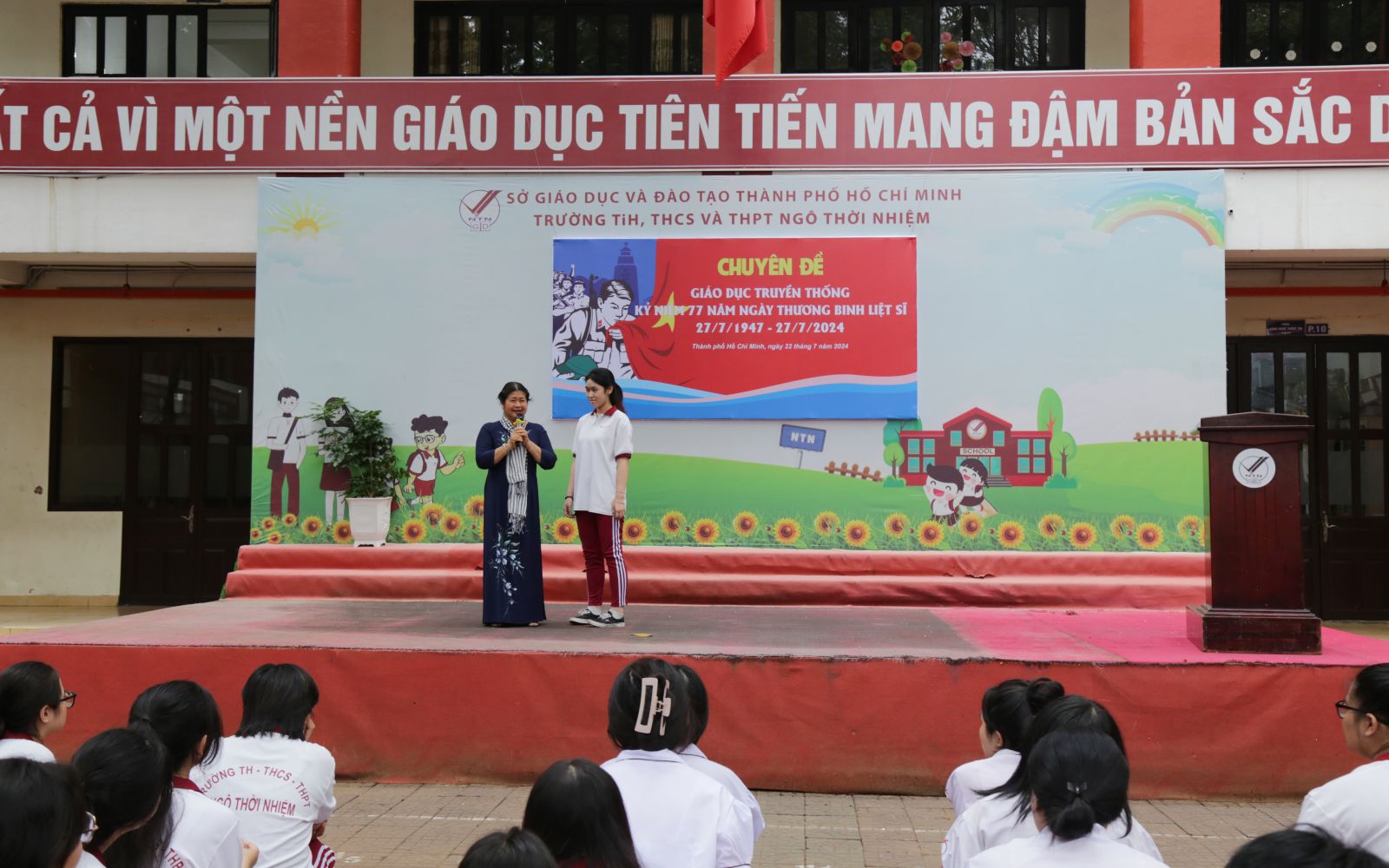 Chuyên đề giáo dục truyền thống kỷ niệm 77 năm Ngày Thương binh - Liệt sĩ (27/7/1947 - 27/7/2024)