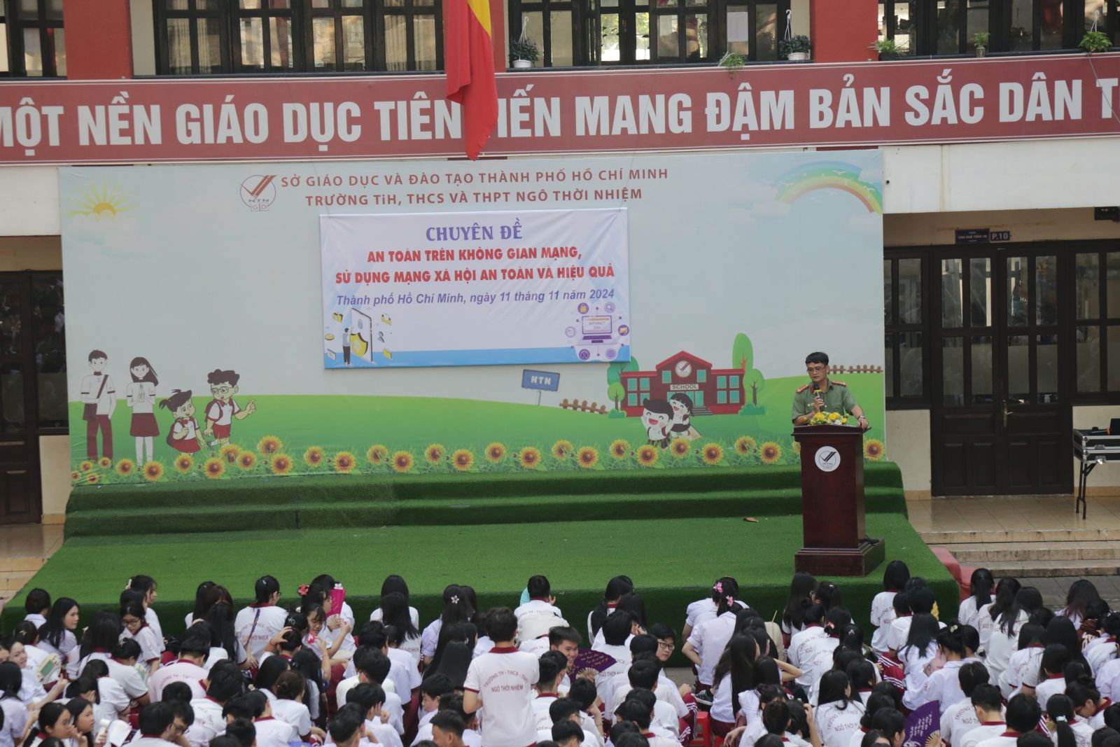 Đại uý Lê Kim Tuân, Cán bộ đội an ninh công an Tp Thủ Đức - Ảnh: Diep Nguyen Pro